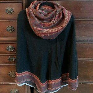 NWOT Alpaca Wool Cowl Neck Poncho